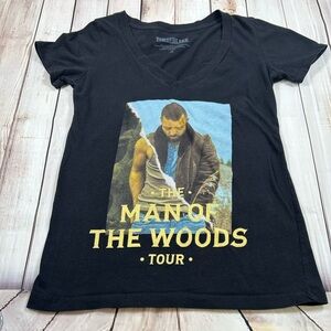 Justin Timberlake “The Man of the Woods” Tour Black V-Neck Concert Tee. Size S.